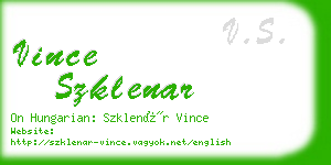 vince szklenar business card